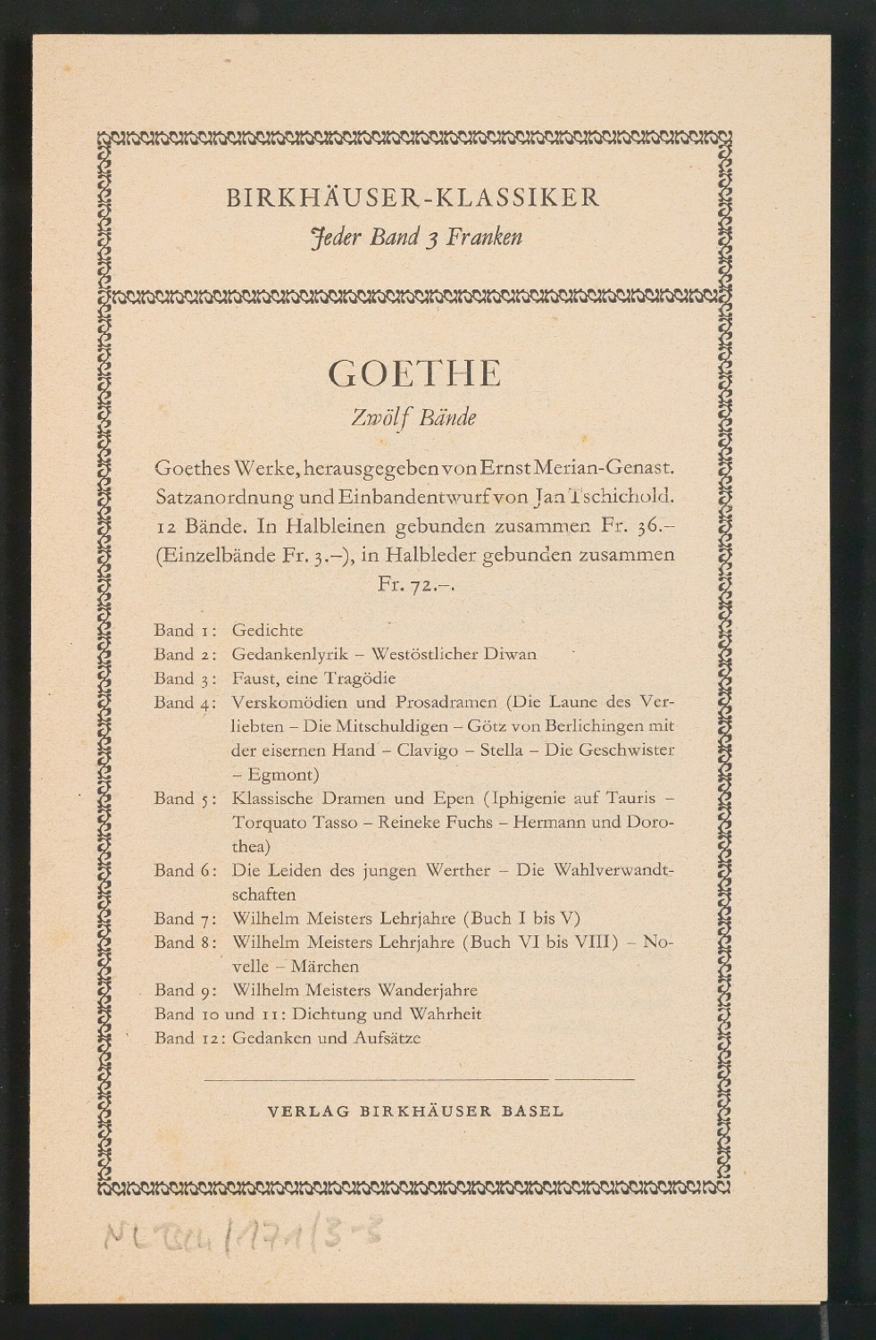 Konvolut Arbeitsmaterialien Ornamente — Blatt 7
