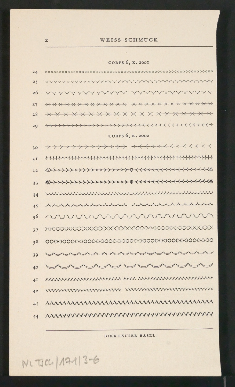 Konvolut Arbeitsmaterialien Ornamente — Blatt 15
