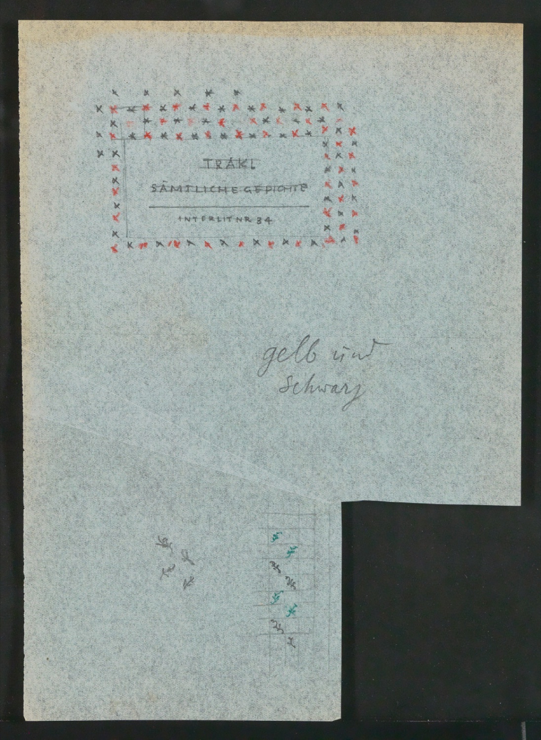 Konvolut Arbeitsmaterialien Ornamente — Blatt 20