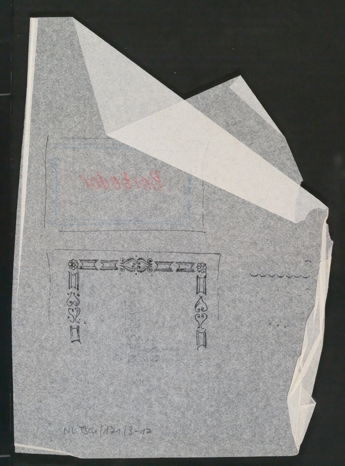 Konvolut Arbeitsmaterialien Ornamente — Blatt 44