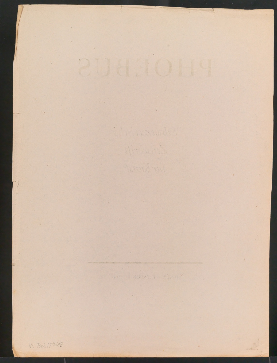 Entwürfe, Korrekturfahnen und Probedrucke für den Umschlag von Phoebus - Schweizerische Zeitschrift für Kunst, Heft 1, 1942 — Blatt 4