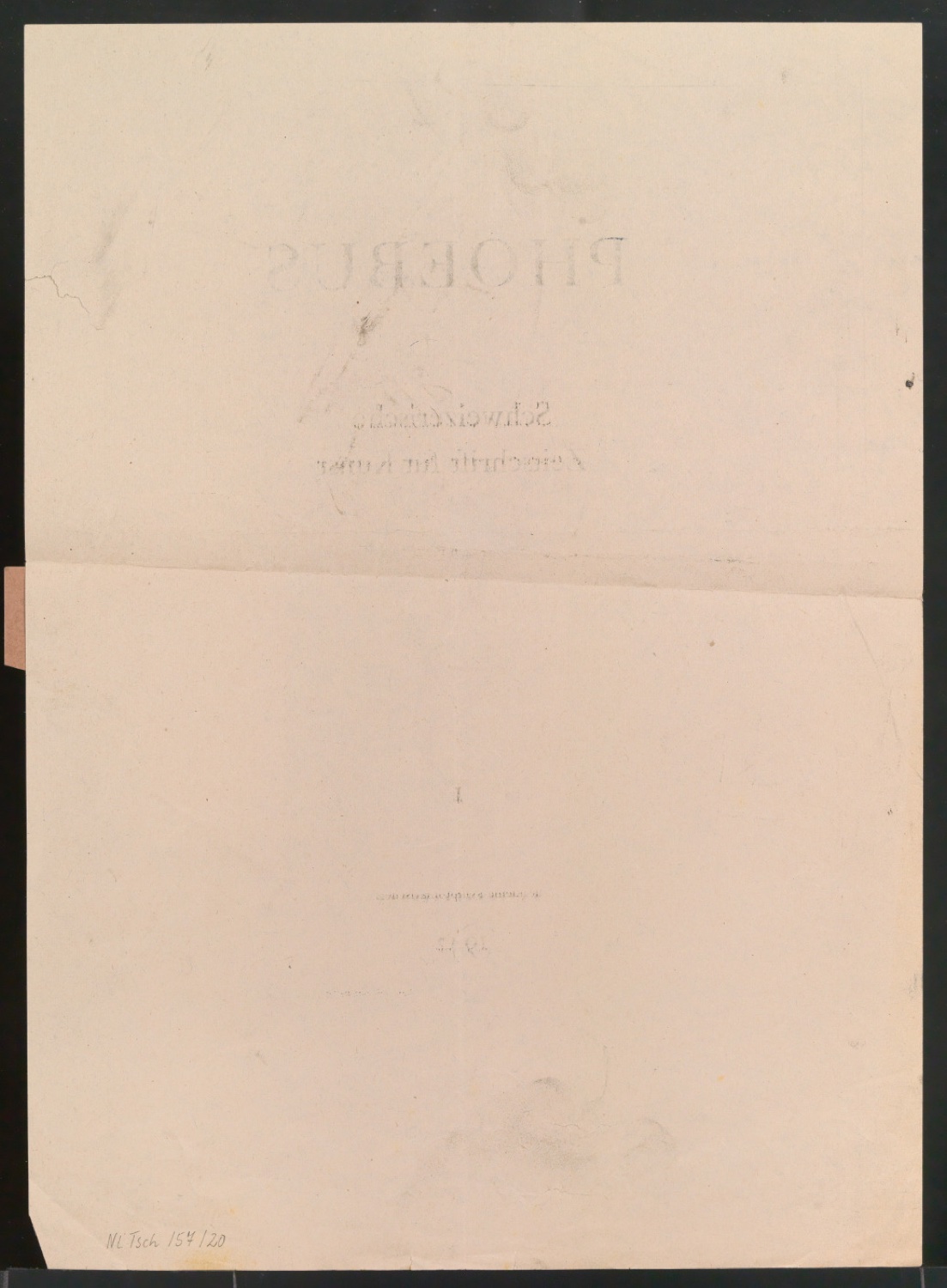 Entwürfe, Korrekturfahnen und Probedrucke für den Umschlag von Phoebus - Schweizerische Zeitschrift für Kunst, Heft 1, 1942 — Blatt 8