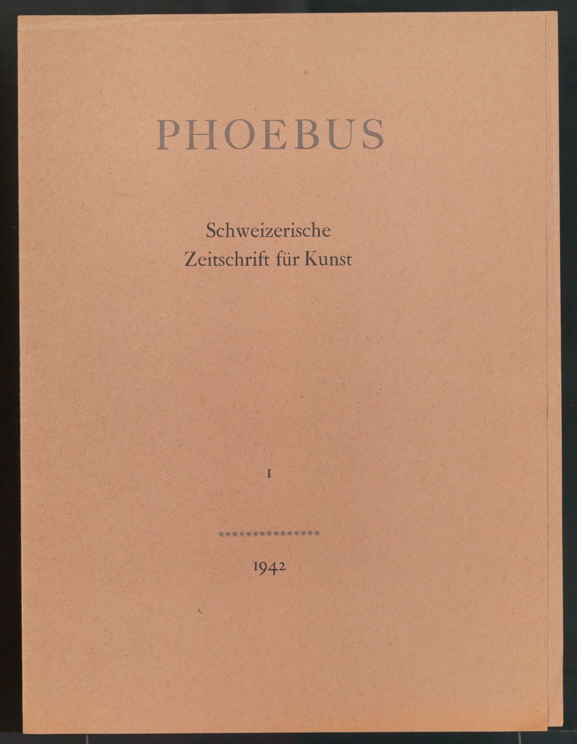 Entwürfe, Korrekturfahnen und Probedrucke für den Umschlag von Phoebus - Schweizerische Zeitschrift für Kunst, Heft 1, 1942 — Blatt 11