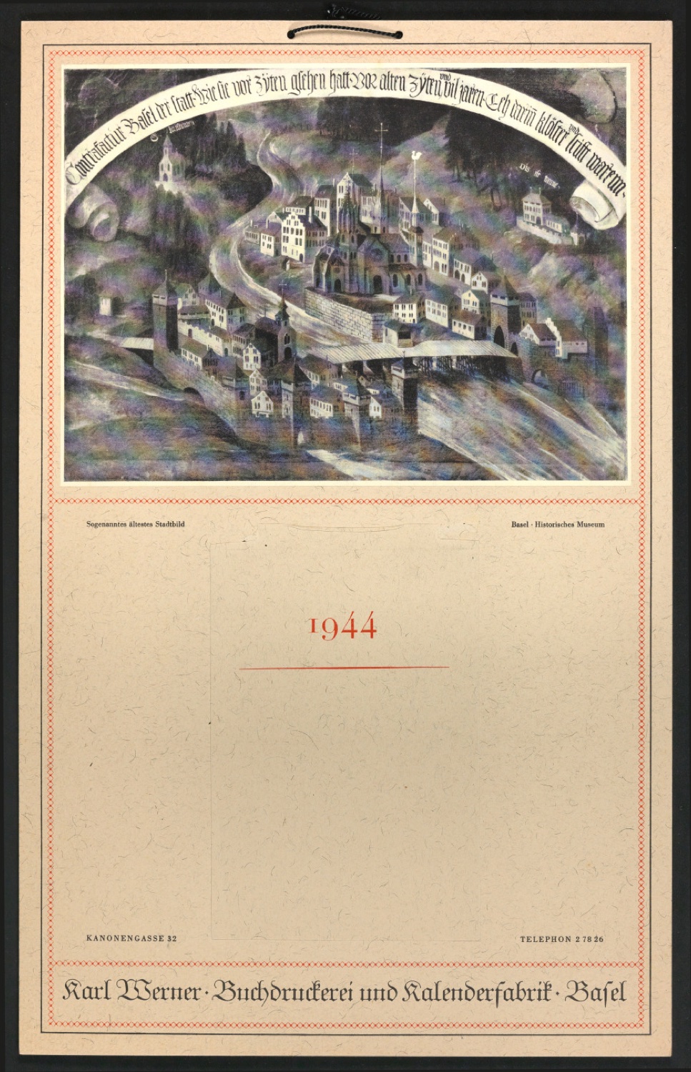 Wandkalender 1942 und 1944 für die Buchdruckerei und Kalenderfabrik Karl Werner — Blatt 3