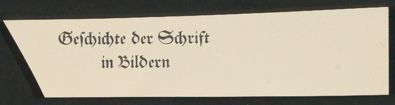 Notizen für Text und Entwurf für Schutzumschlag von Geschichte der Schrift in Bildern, 1. Auflage — Blatt 30