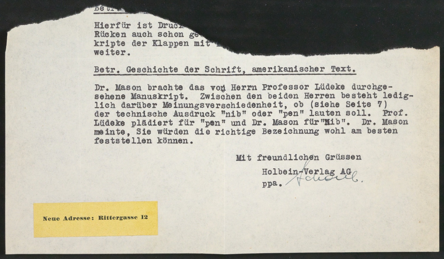 Notizen für Text und Entwurf für Schutzumschlag von Geschichte der Schrift in Bildern, 1. Auflage — Blatt 36