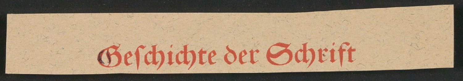 Notizen für Text und Entwurf für Schutzumschlag von Geschichte der Schrift in Bildern, 1. Auflage — Blatt 42