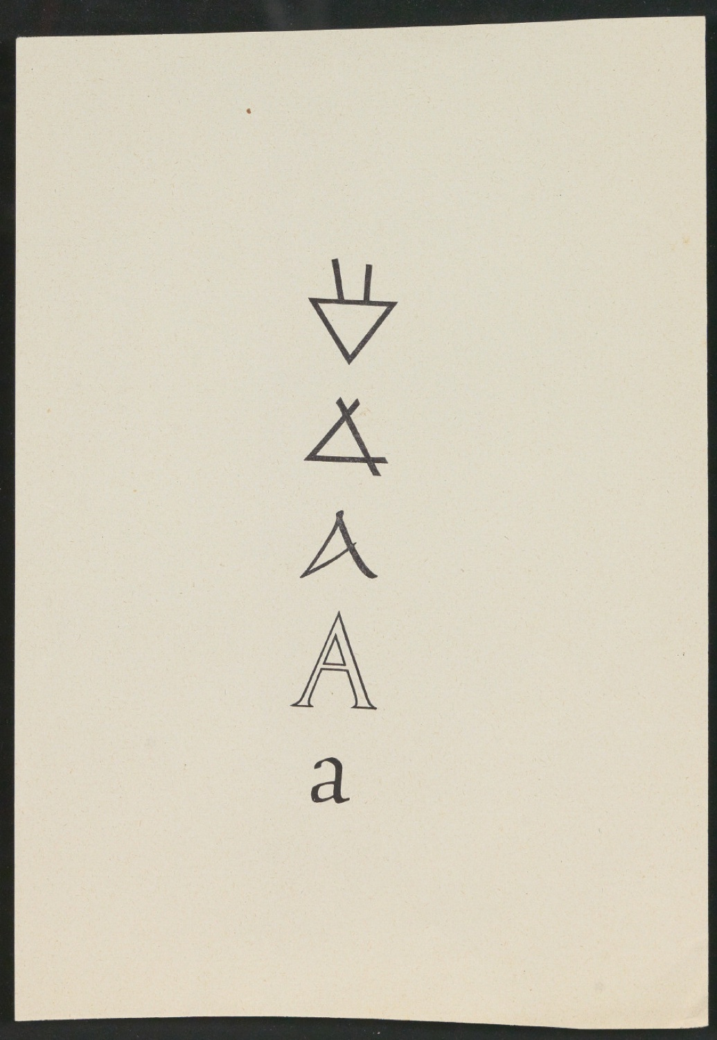 Notizen für Text und Entwurf für Schutzumschlag von Geschichte der Schrift in Bildern, 1. Auflage — Blatt 56