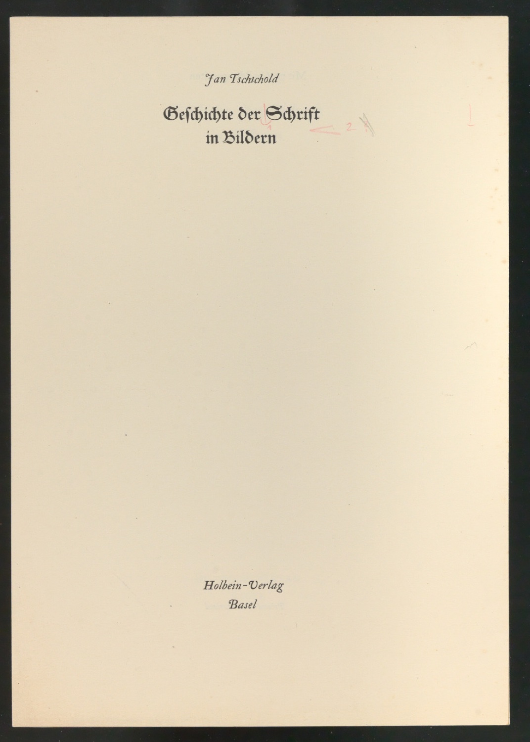 Druckbögen für Layout von Geschichte der Schrift in Bildern, 1. Auflage — Blatt 5