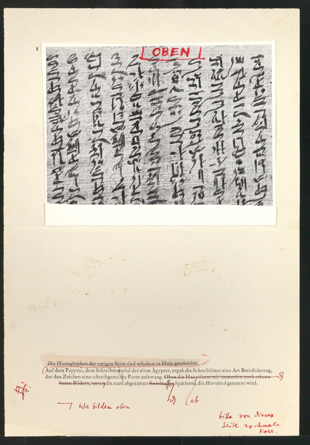 Druckbögen für Layout von Geschichte der Schrift in Bildern, 1. Auflage — Blatt 49