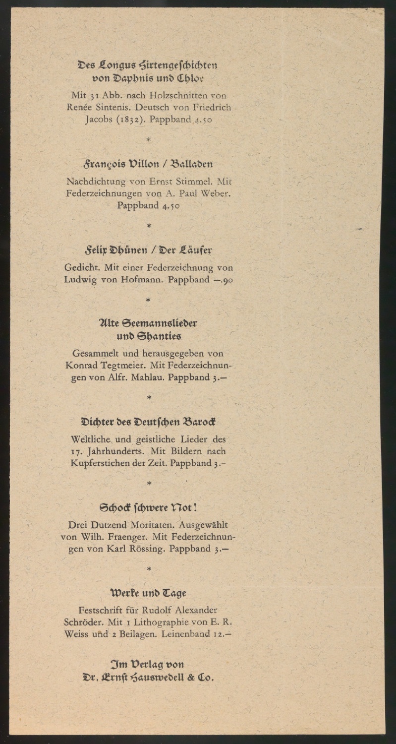 Montierte Entwürfe und korrigierte Seiten für Text und Schutzumschlag von Geschichte der Schrift in Bildern, 2. Auflage — Blatt 23