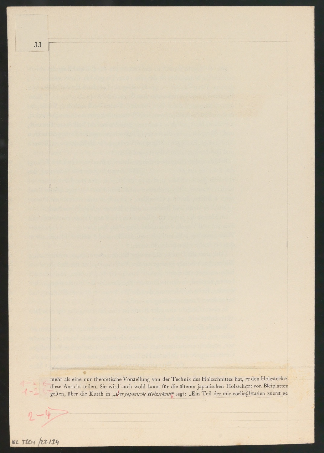Montierte Entwürfe und korrigierte Seiten für Text und Schutzumschlag von Geschichte der Schrift in Bildern, 2. Auflage — Blatt 32