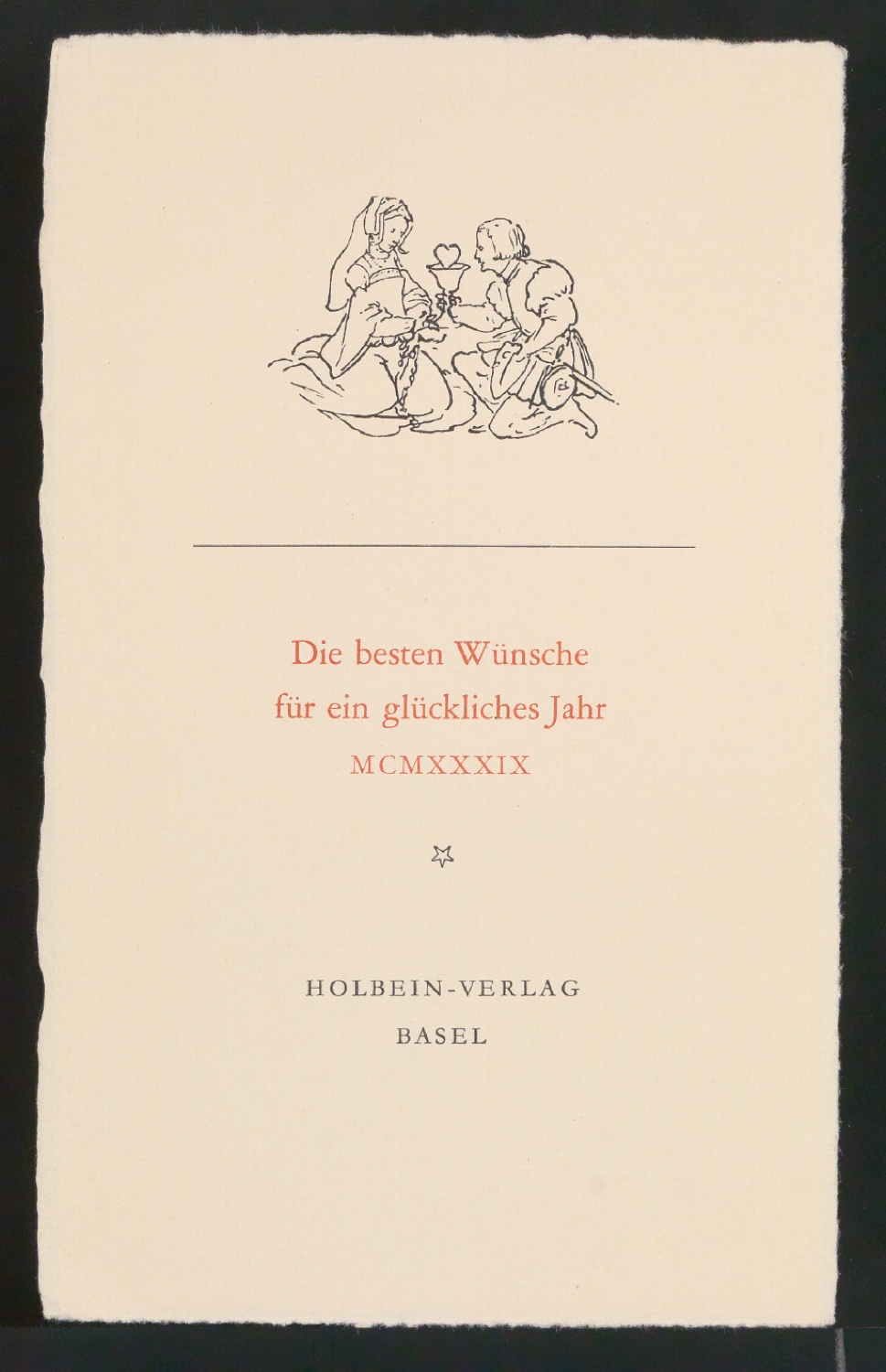 Konvolut Neujahrswünsche für Holbein Verlag — Blatt 1