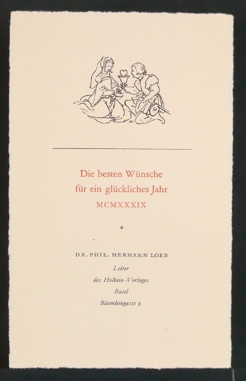 Konvolut Neujahrswünsche für Holbein Verlag — Blatt 3