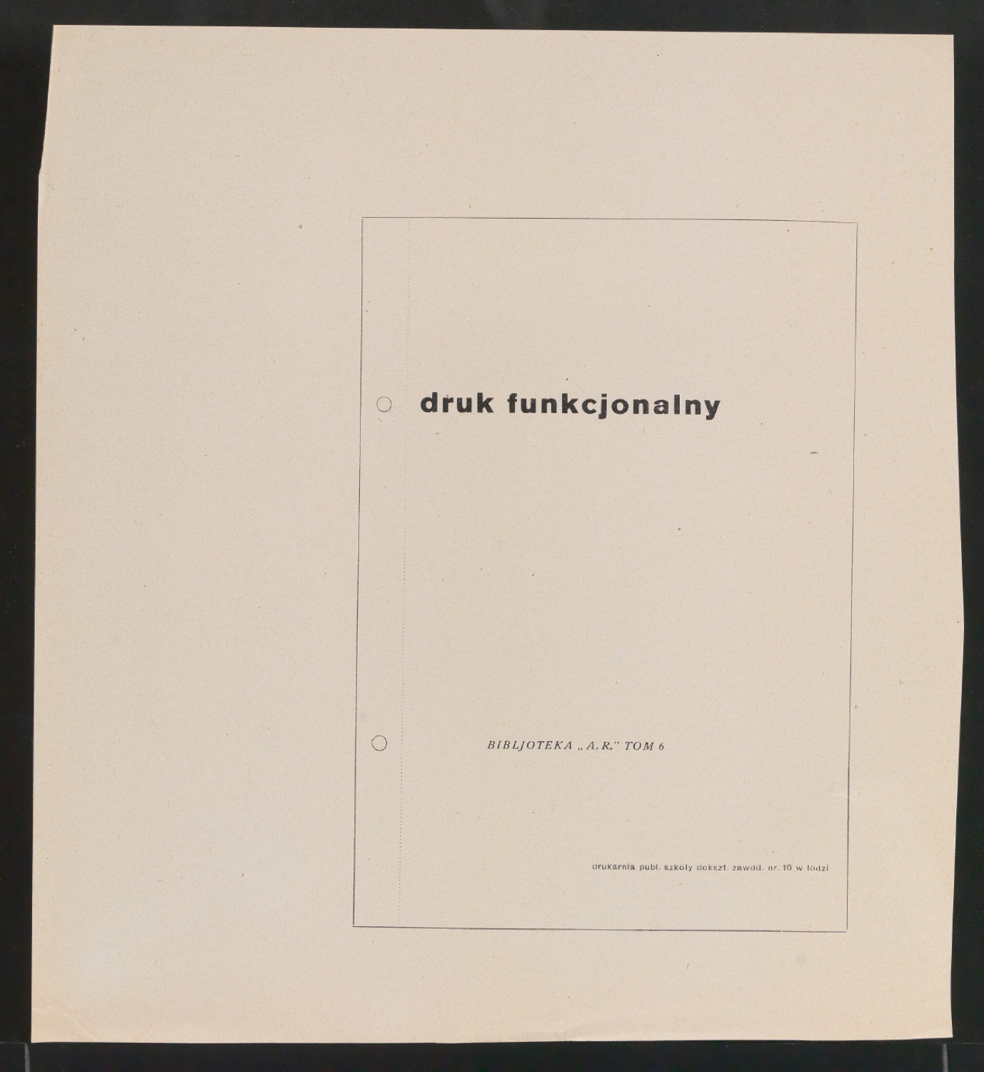 Blattsammlung von Gebrauchsgrafik und Notizen für Typografische vormgeving — Blatt 5