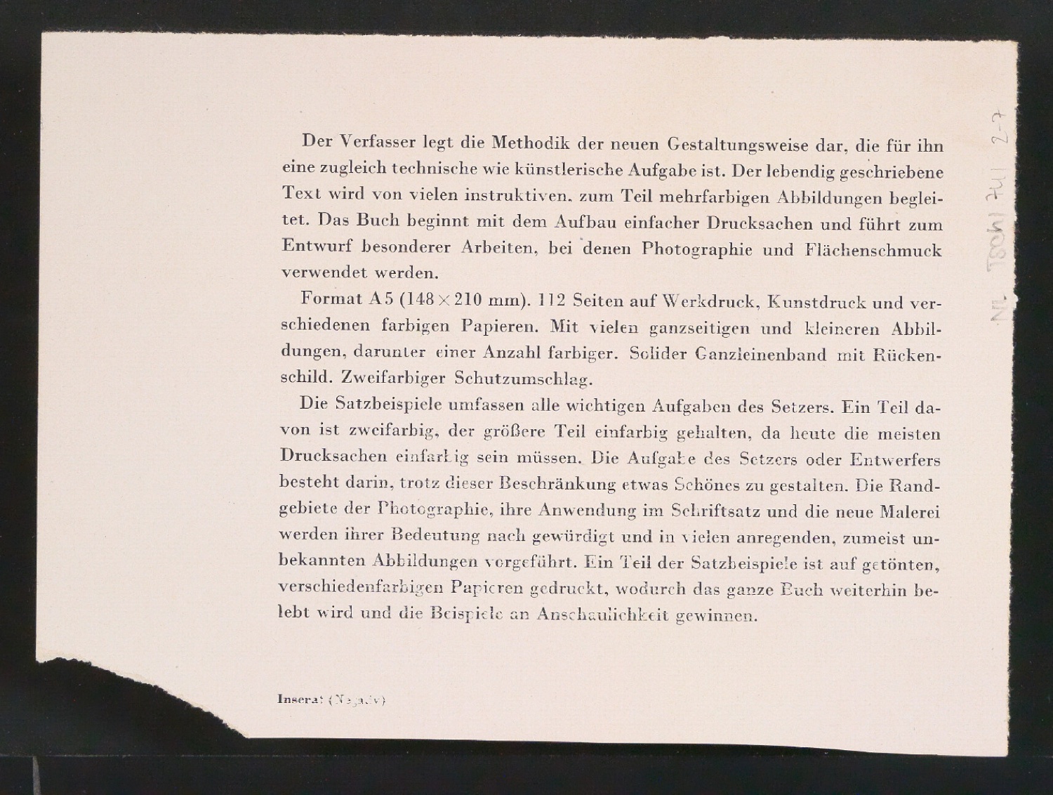 Blattsammlung von Gebrauchsgrafik und Notizen für Typografische vormgeving — Blatt 14