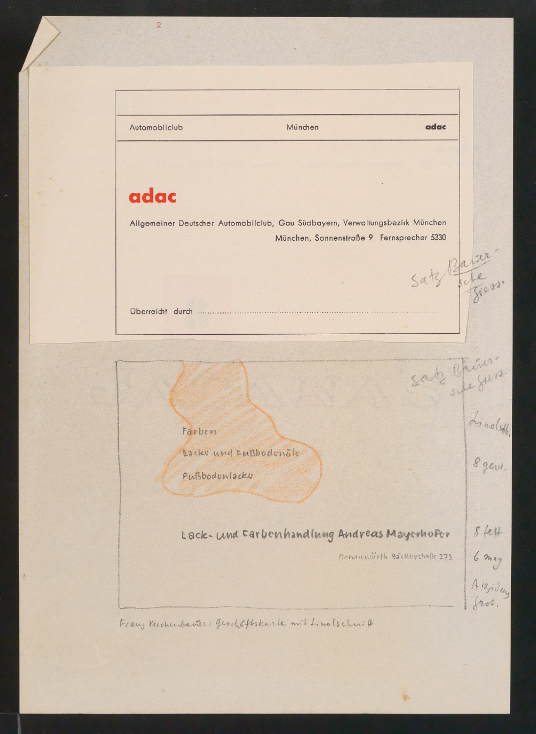 Blattsammlung von Gebrauchsgrafik und Notizen für Typografische vormgeving — Blatt 19