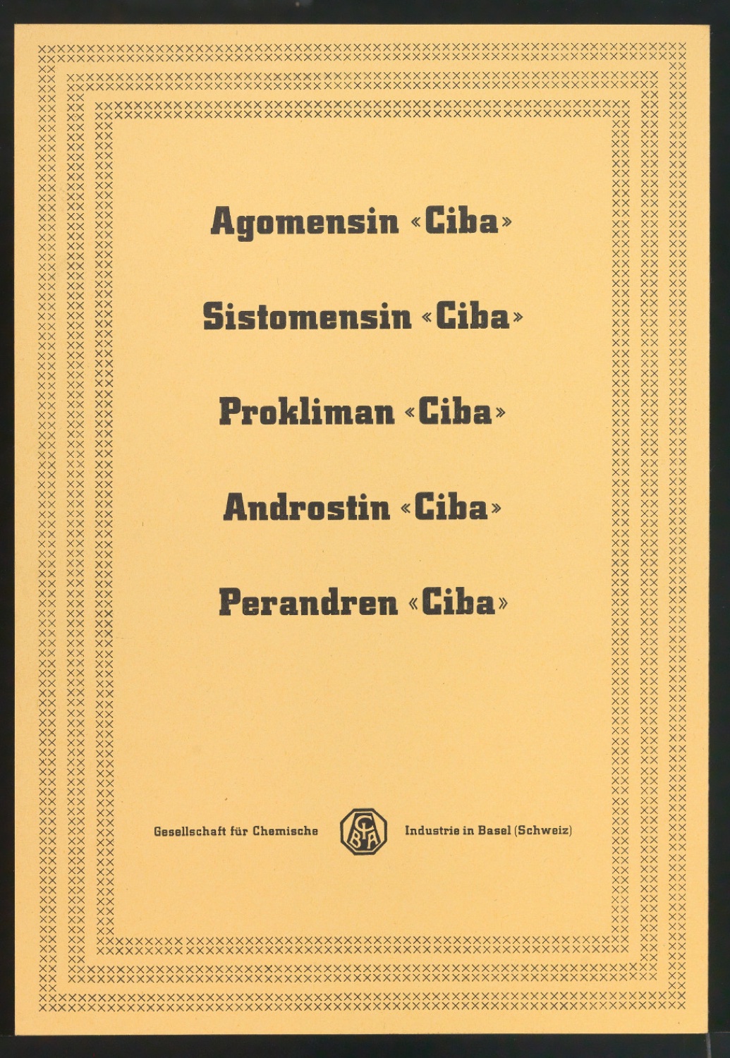 Entwürfe und Probedrucke für Umschläge von Broschüren für die Ciba — Blatt 59