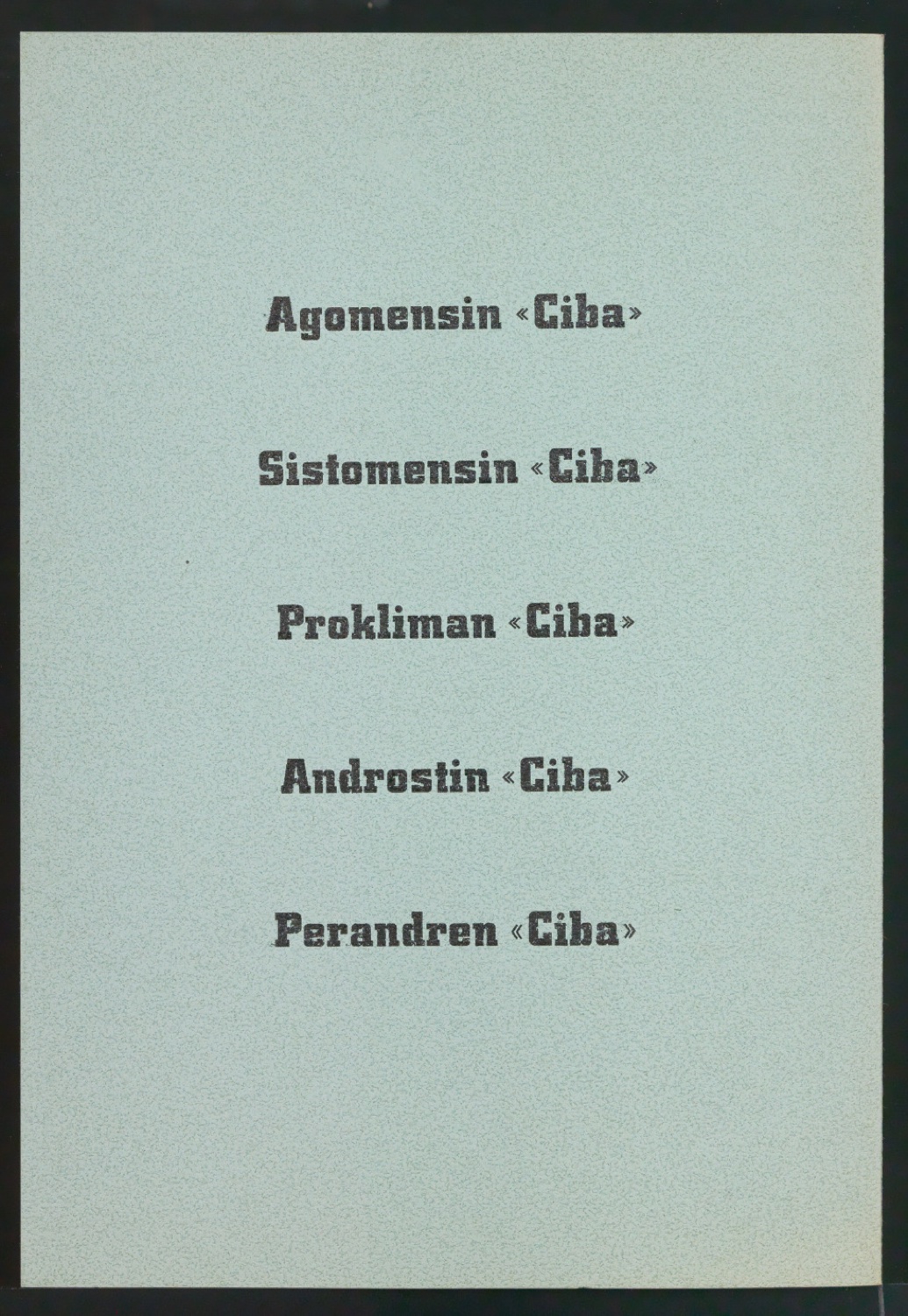 Entwürfe und Probedrucke für Umschläge von Broschüren für die Ciba — Blatt 70