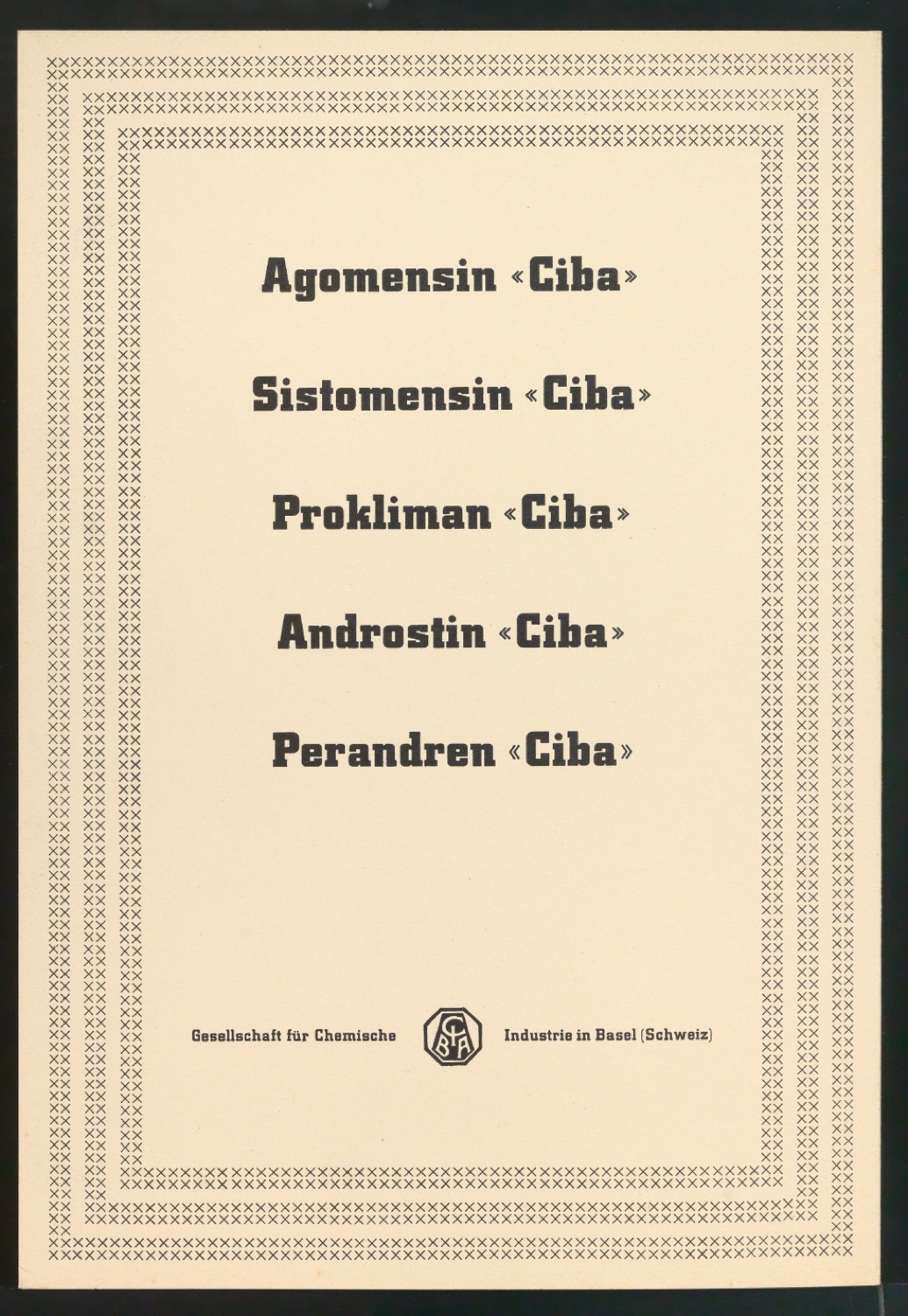 Entwürfe und Probedrucke für Umschläge von Broschüren für die Ciba — Blatt 76