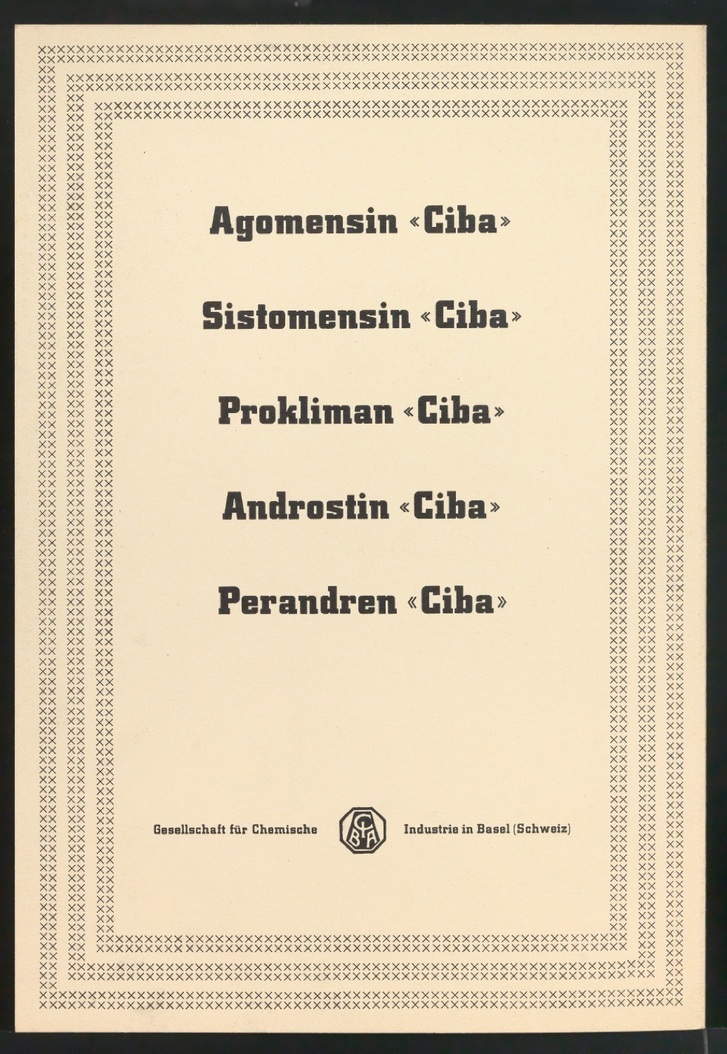 Entwürfe und Probedrucke für Umschläge von Broschüren für die Ciba — Blatt 79