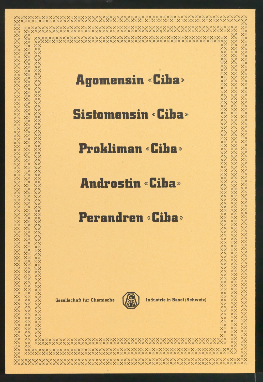 Entwürfe und Probedrucke für Umschläge von Broschüren für die Ciba — Blatt 85
