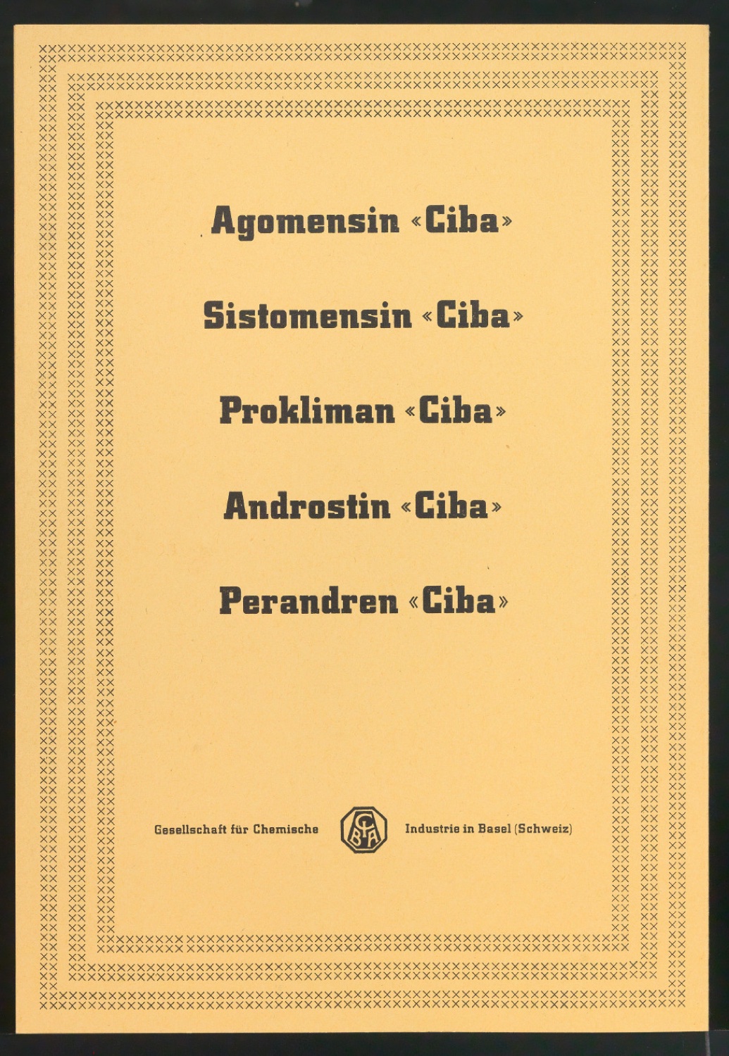 Entwürfe und Probedrucke für Umschläge von Broschüren für die Ciba — Blatt 88