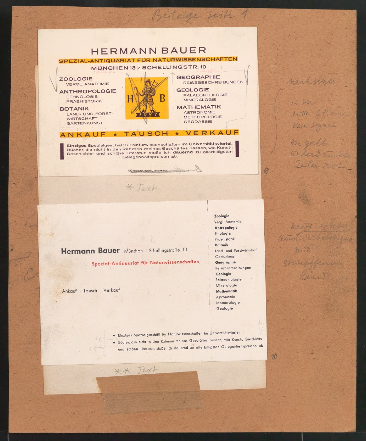 Entwürfe und Probedrucke für die Beilage zum Artikel Von schlechter und guter Typographie — Blatt 7