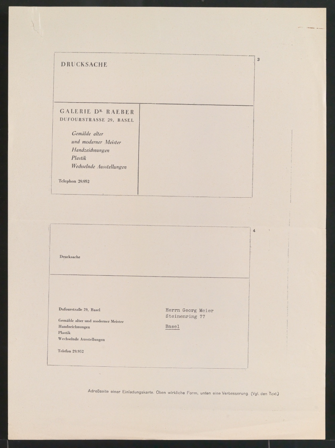 Entwürfe und Probedrucke für die Beilage zum Artikel Von schlechter und guter Typographie — Blatt 33