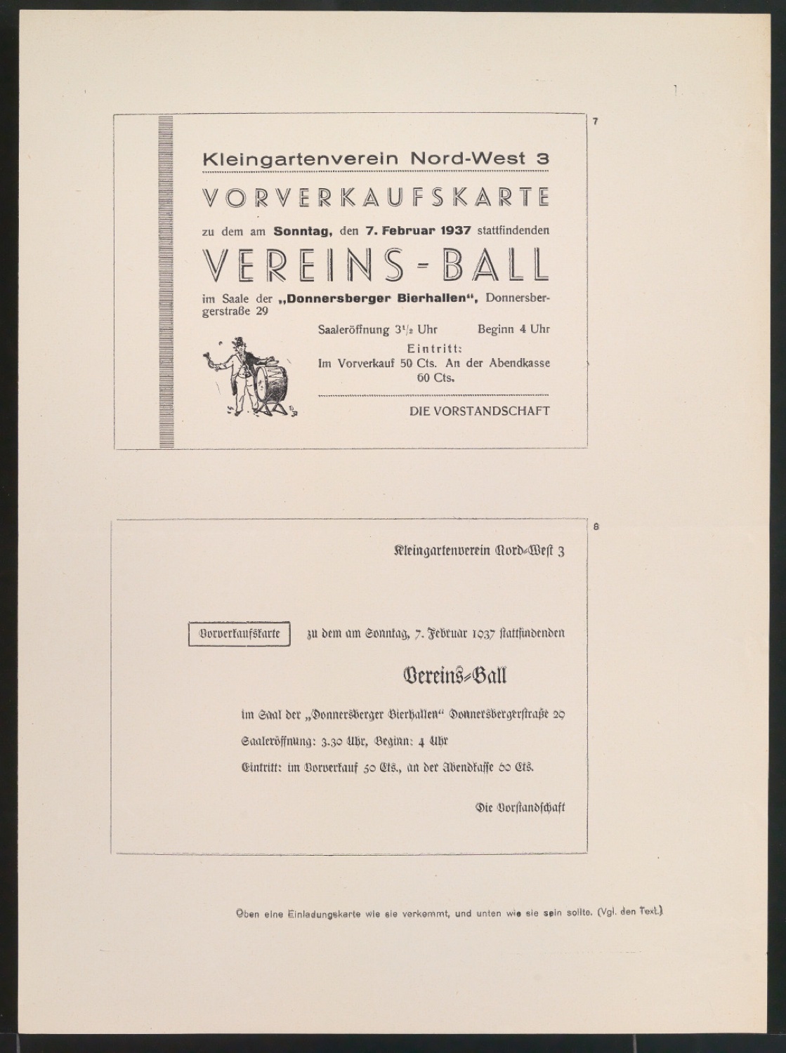 Entwürfe und Probedrucke für die Beilage zum Artikel Von schlechter und guter Typographie — Blatt 41