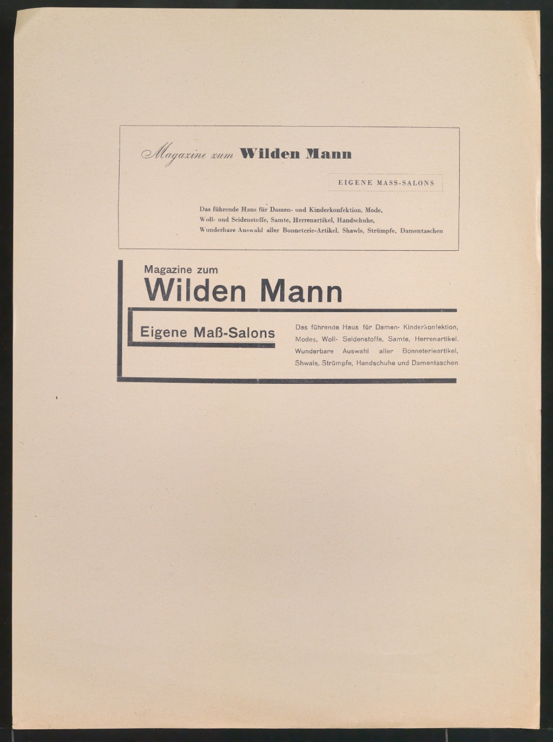Entwürfe und Probedrucke für die Beilage zum Artikel Von schlechter und guter Typographie — Blatt 43
