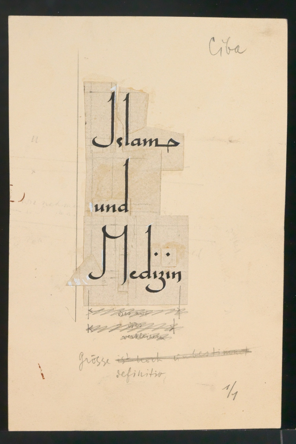 Entwürfe und Korrekturfahnen für CIBA Drucksachen und CIBA Rundschau — Blatt 15