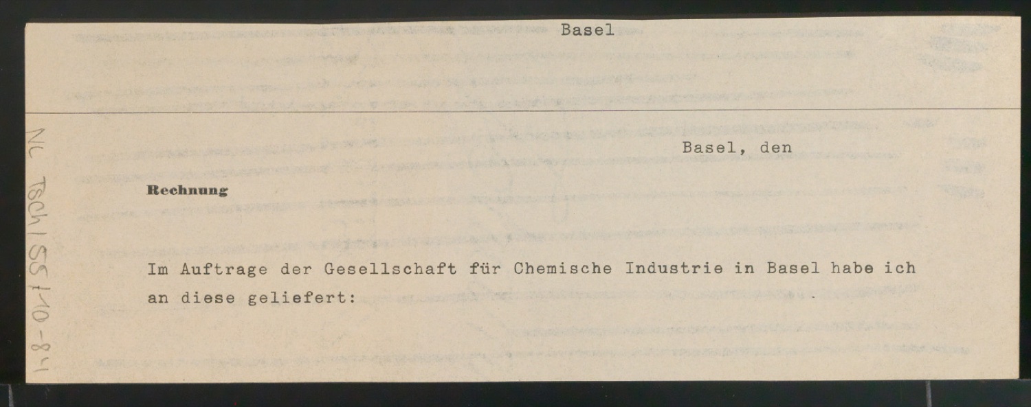 Entwürfe und Korrekturfahnen für CIBA Drucksachen und CIBA Rundschau — Blatt 106
