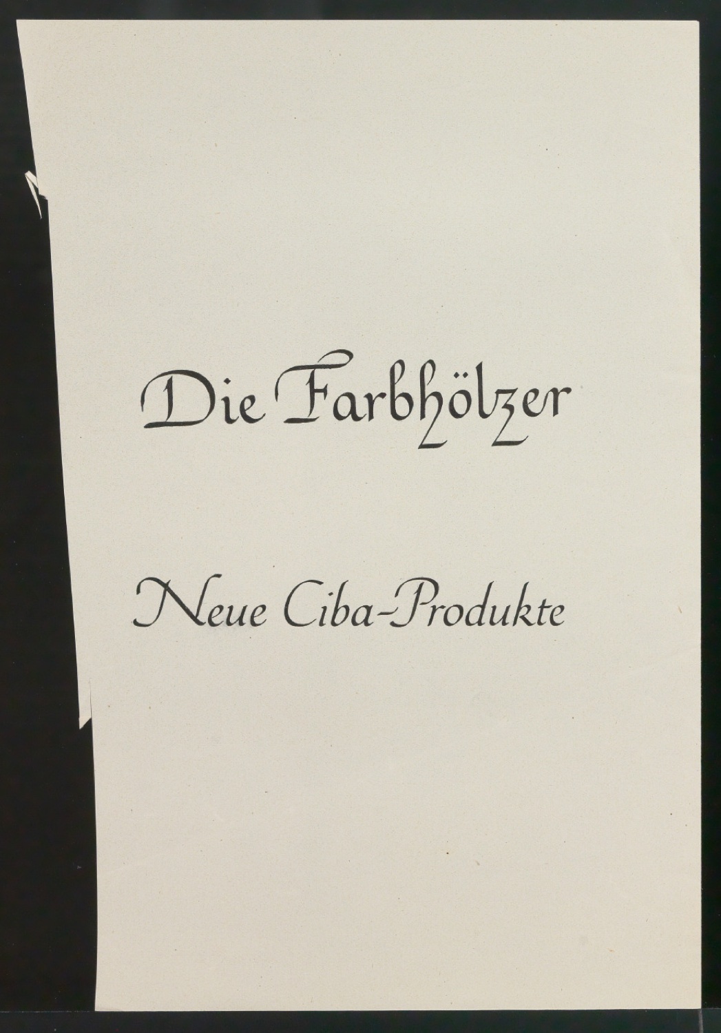 Probedrucke für CIBA Drucksachen und CIBA Rundschau — Blatt 5