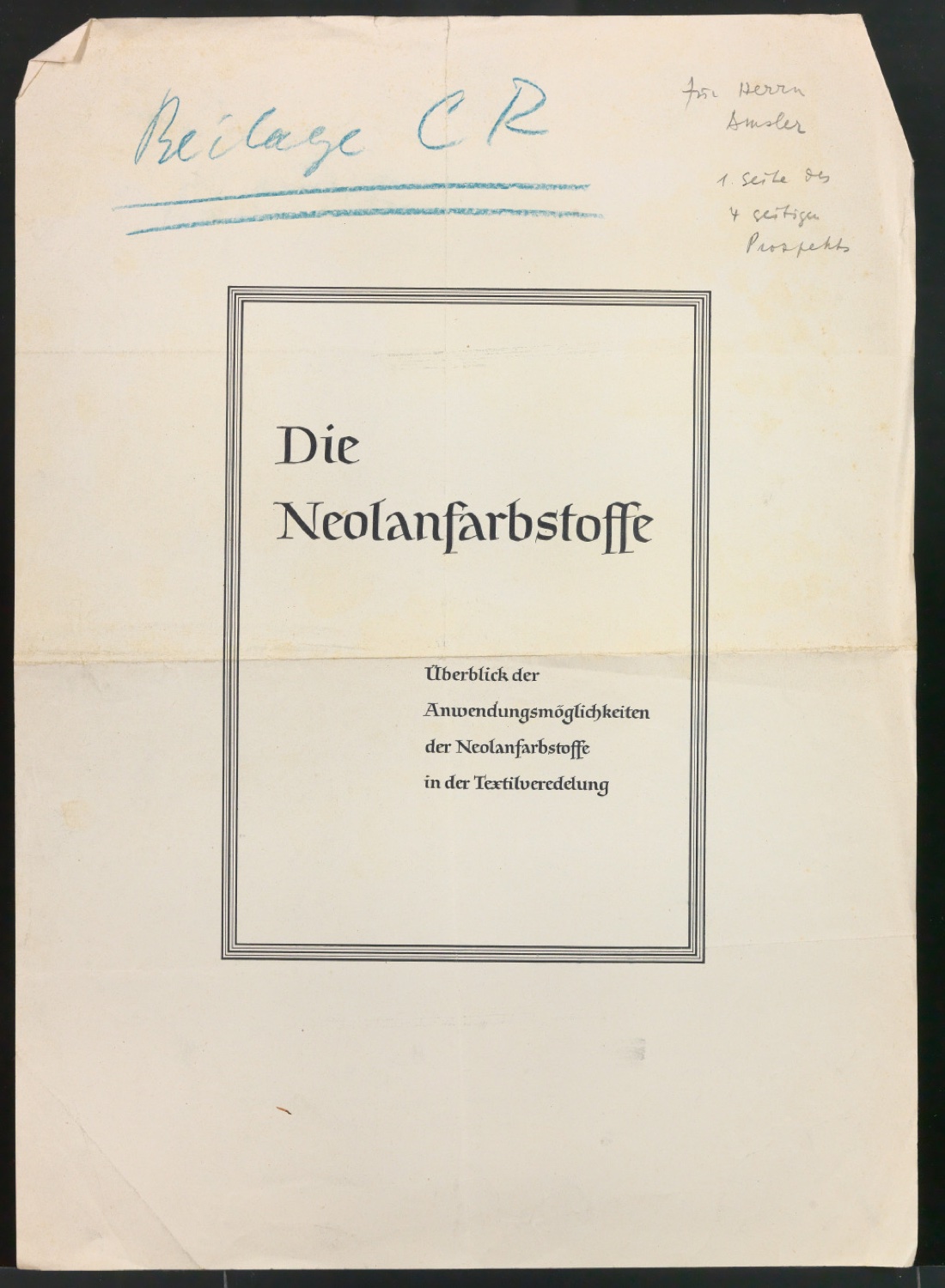 Probedrucke für CIBA Drucksachen und CIBA Rundschau — Blatt 15