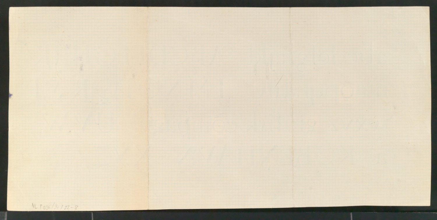 Entwurfszeichnungen und Reproduktionen für eine Schreibschrift — Blatt 4