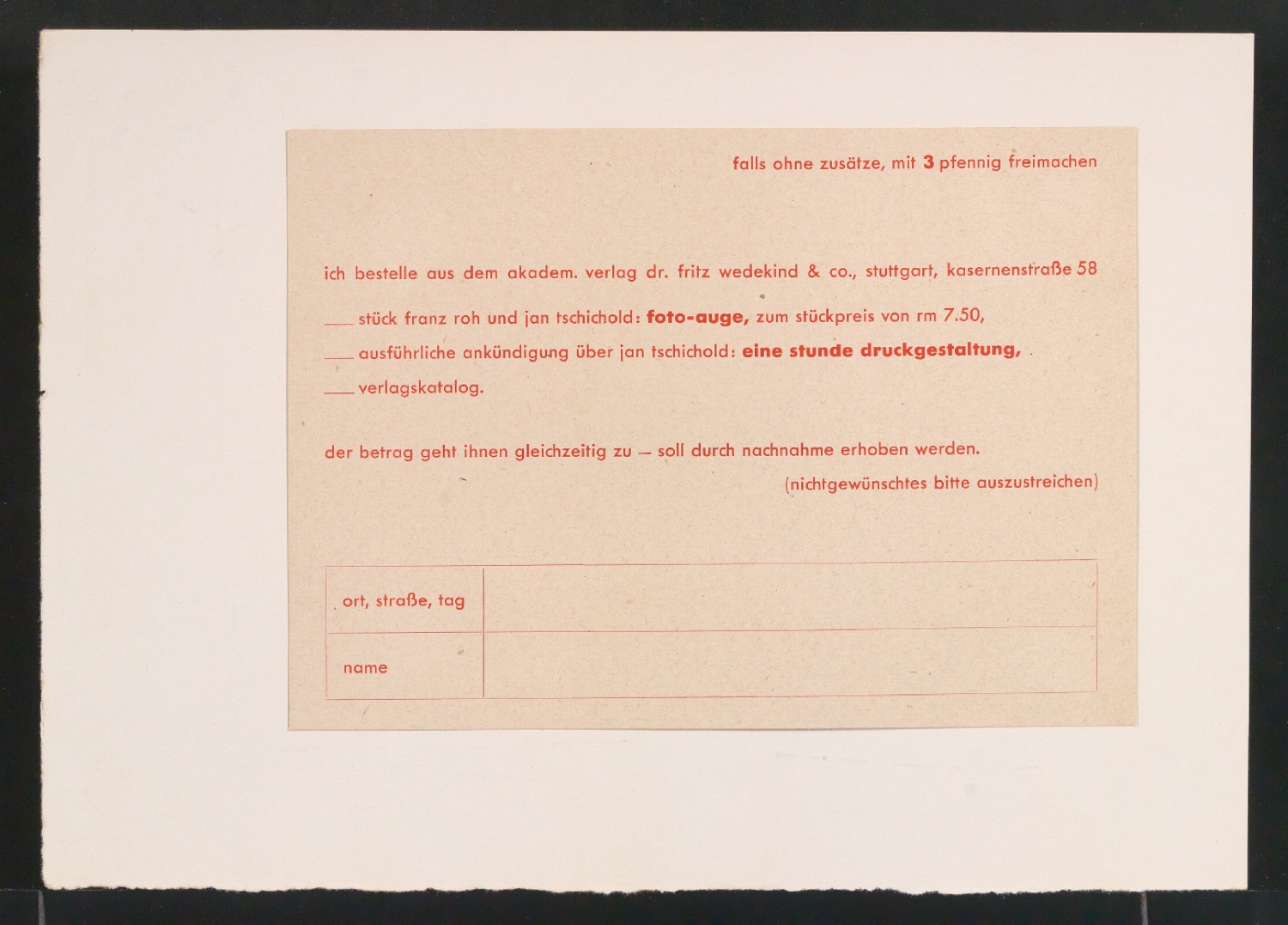 Vielleicht-Seiten [mit Beispielen von Gebrauchsgrafik für Typographische Gestaltung] — Blatt 46