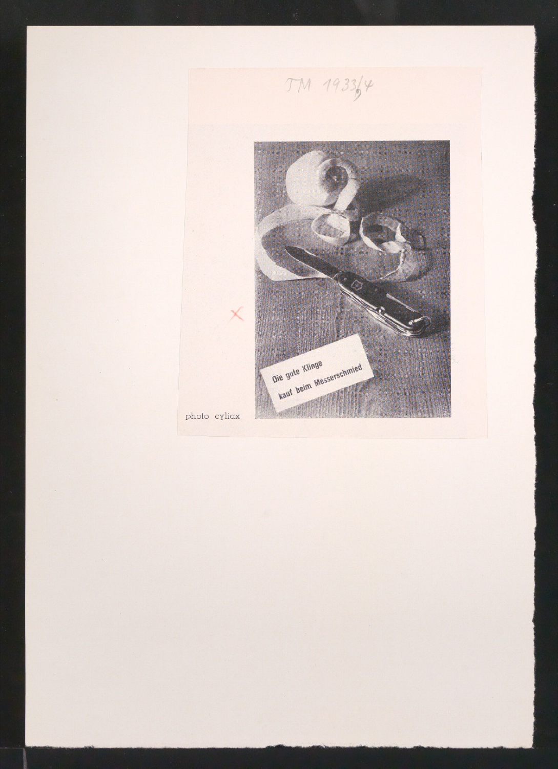 Vielleicht-Seiten [mit Beispielen von Gebrauchsgrafik für Typographische Gestaltung] — Blatt 54