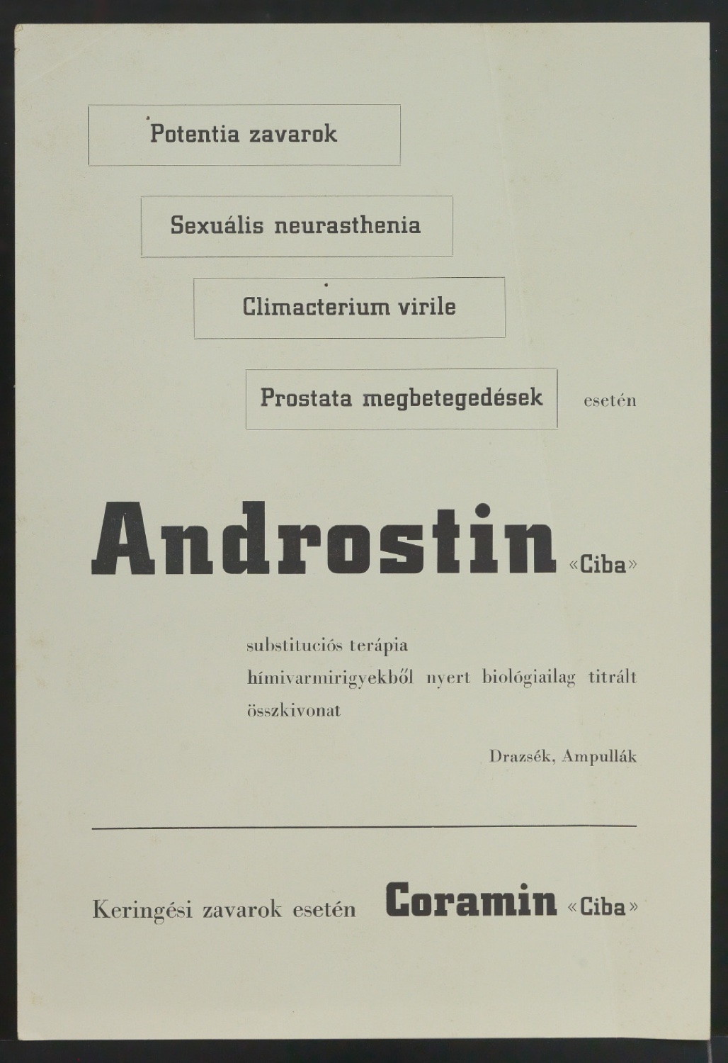 Probedrucke und Korrekturfahnen von Handzetteln für die Ciba — Blatt 1