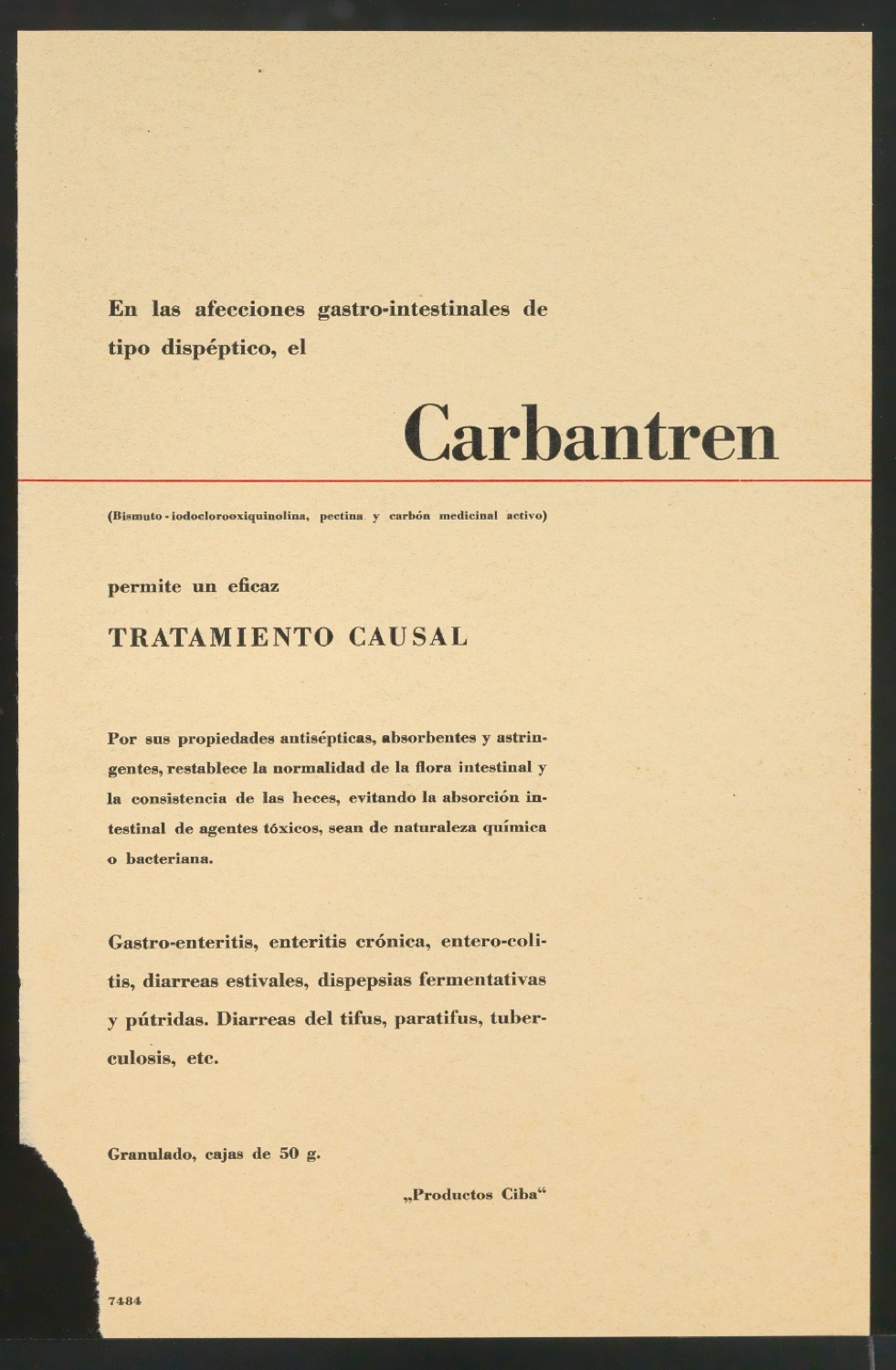 Probedrucke und Korrekturfahnen von Handzetteln für die Ciba — Blatt 5