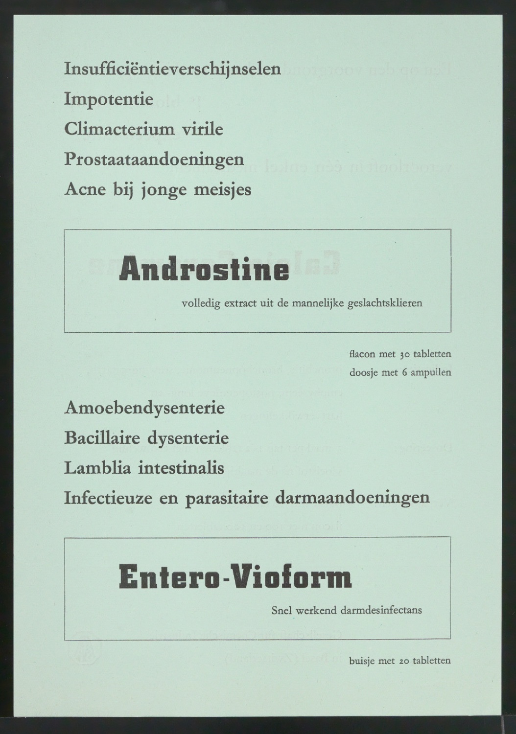 Probedrucke und Korrekturfahnen von Handzetteln für die Ciba — Blatt 9