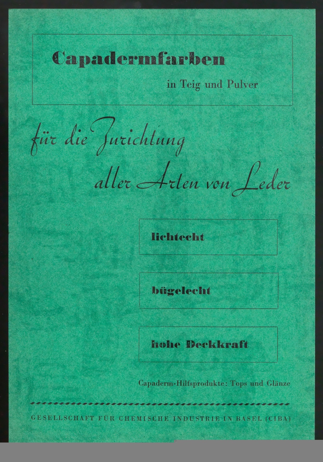 Probedrucke und Korrekturfahnen von Handzetteln für die Ciba — Blatt 20