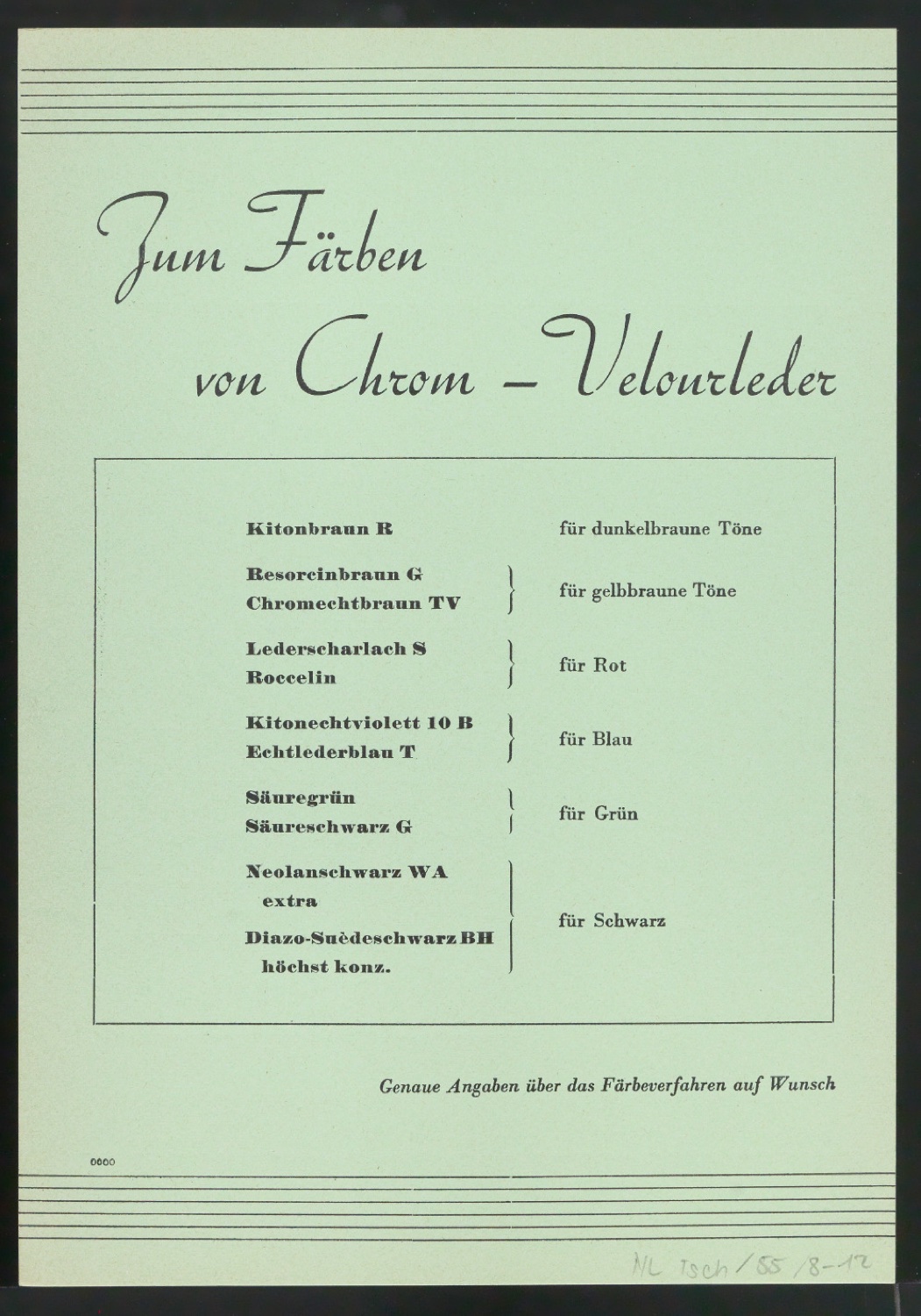 Probedrucke und Korrekturfahnen von Handzetteln für die Ciba — Blatt 23