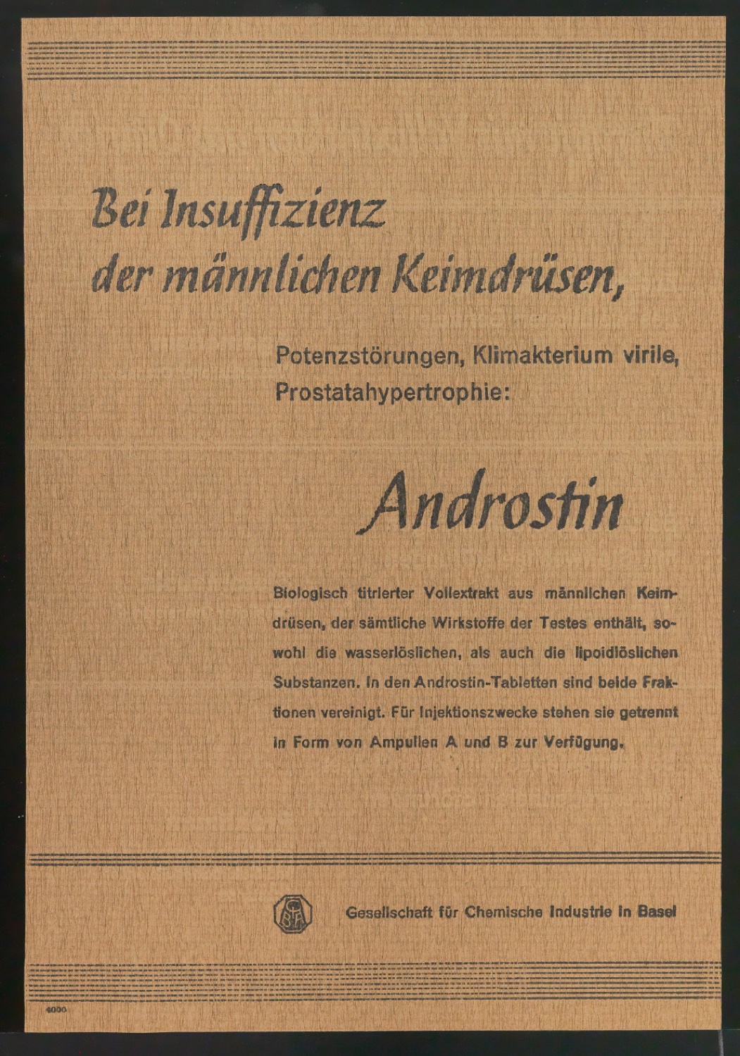 Probedrucke und Korrekturfahnen von Handzetteln für die Ciba — Blatt 24