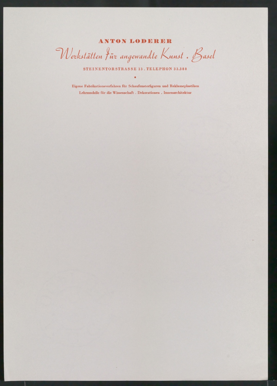 Konvolut Briefbögen und Briefumschläge für verschiedene Auftraggeber — Blatt 27