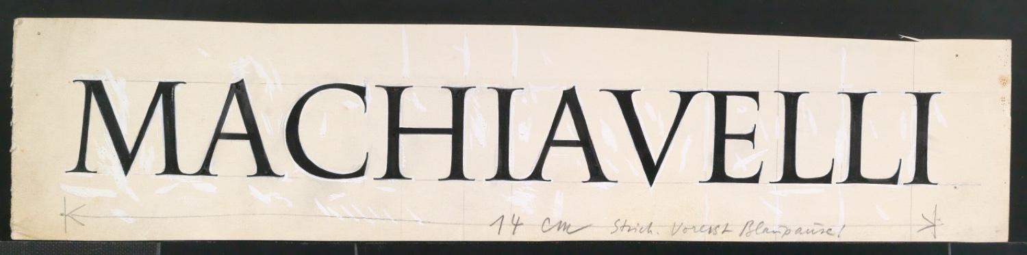 Entwurfszeichnungen von Titeln für Benno Schwabe & Co — Blatt 9