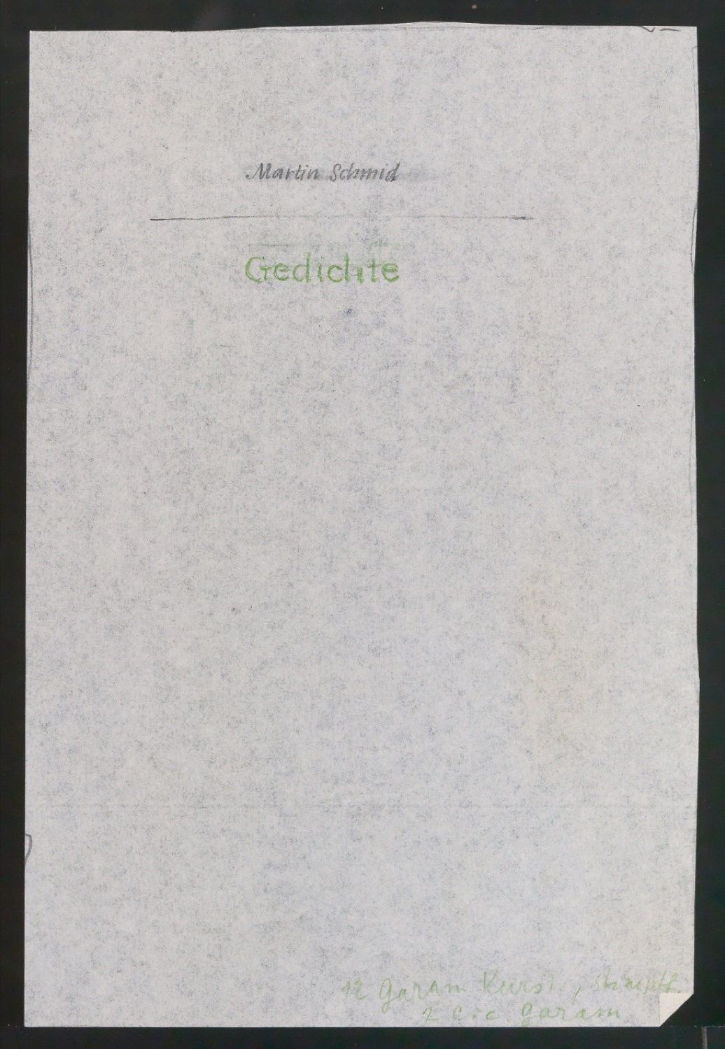 Entwurfszeichnungen von Titelblättern für Benno Schwabe & Co und Entwurfszeichnung für Plakat Kunstmuseum Bern — Blatt 5