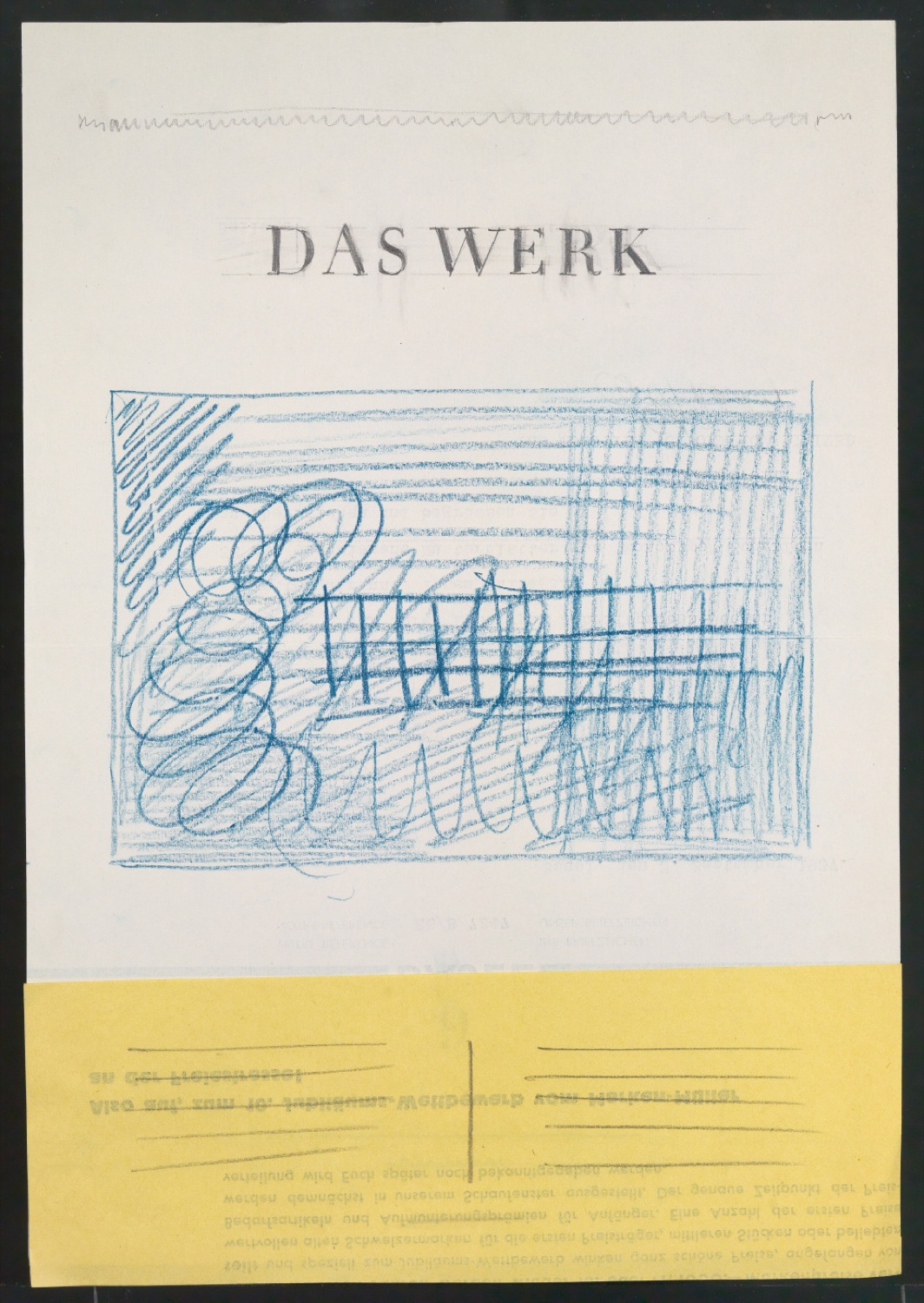 Entwurfszeichnungen von Titelblättern für Benno Schwabe & Co und Entwurfszeichnung für Plakat Kunstmuseum Bern — Blatt 15