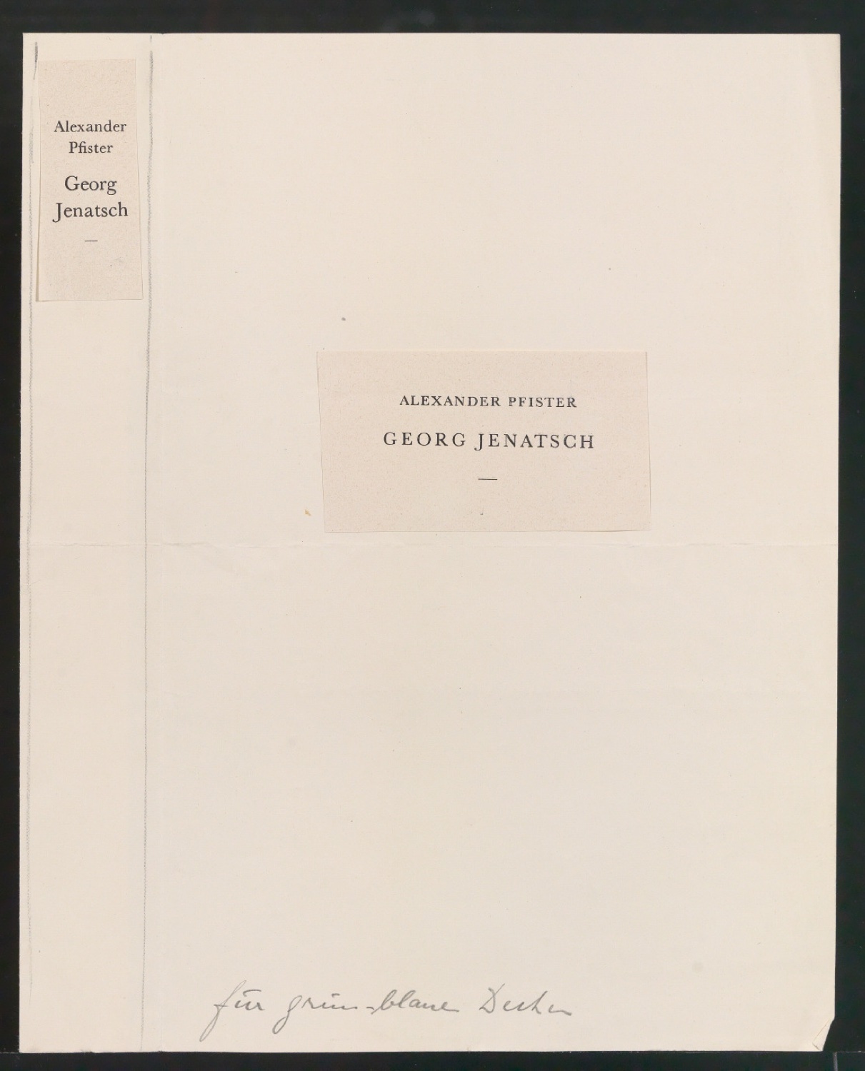 Entwurfszeichnungen von Titelblättern für Benno Schwabe & Co und Entwurfszeichnung für Plakat Kunstmuseum Bern — Blatt 23