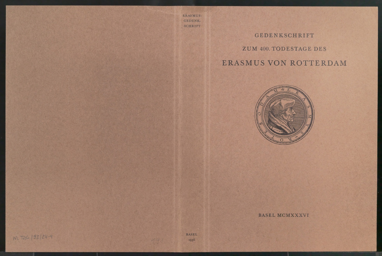 Probedrucke von Schutzumschlägen für Benno Schwabe & Co — Blatt 7